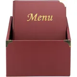 SecurIT® Securit MC-BOX-BRA4-WR Speisekartenumschläge in einer Box, Basic-Reihe, A4, Weinrot
