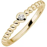 lyomi Fingerring "585/-Gelbgold 1 synth. Diam. 0,04ct." Gr. 60, gelb, Fingerringe, Damen, 060 (19,1), 0,04 VS = sehr kleine Einschlüsse, Gold, Fingerring