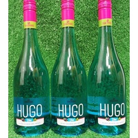 (3,96€/l) 3x Vescovino Hugo Blue 0,75l prickelnder Cocktail blaue Beeren + Minze