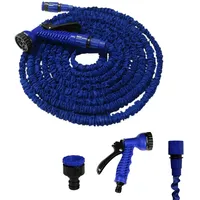 Helo Flexibler Gartenschlauch Flexischlauch dehnbarer Wasserschlauch 1 x blau