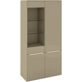 Set One by Musterring Standvitrine Reno 92 x 42 x 185 cm Braun