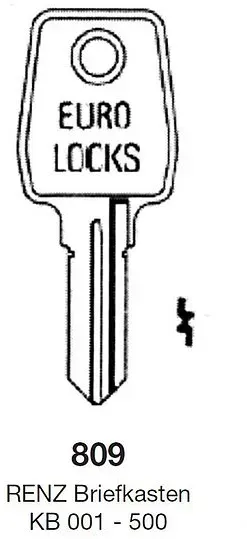 Schlüsselrohling EURO LOCKS 809