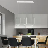 fabas luce gmbh Sirio 3-flg. 24 W 60 cm eckig Metall Weiss