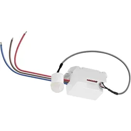 goobay 96006 Mini Infrarot Bewegungsmelder Innen – Kleinstbauweise für fast Unsichtbare Unterputz (UP) Montage – 360° Erfassungsbereich – Reichweite 6m - Weiß, Schwarz