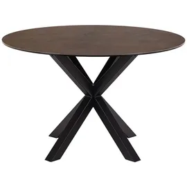 VCM Heaven Esstisch Ø119cm Glas braun.