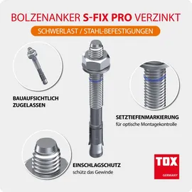 TOX Bolzenanker S-Fix Pro M8 x 95/29 mm 50 Stück
