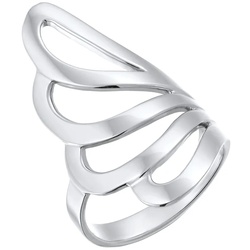 Nenalina Basic Welle Geo Modern Schlicht 925 Silber 54 Damen 