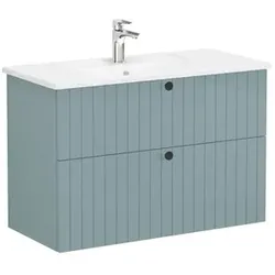 VitrA Badezimmerschrank mit Waschbecken Root 100x67x46 cm Grün Matt ROOTG100GINTS