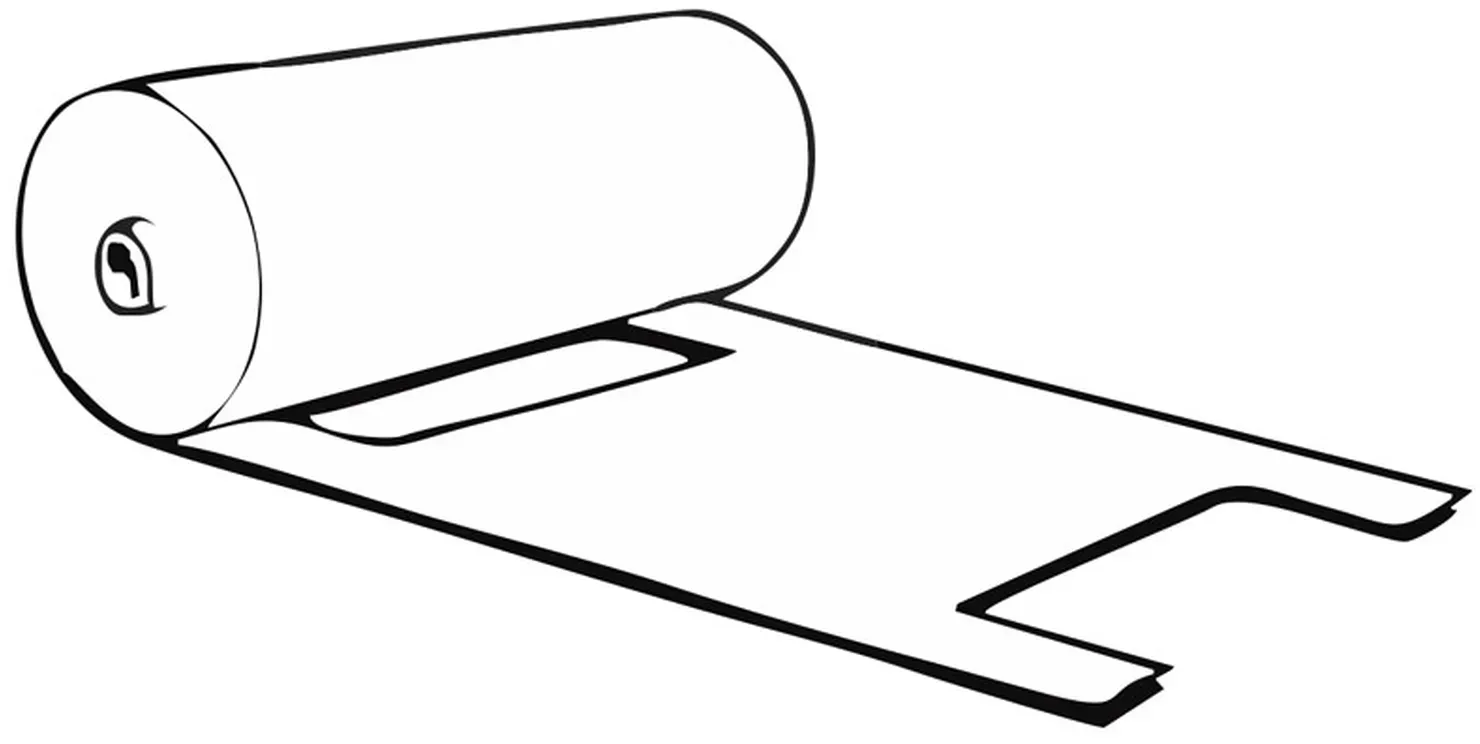 Knotenbeutel 5 kg HDPE transparent, 447 x 217 mm, gerollt, 200 Stk.