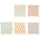OM System Olympus Thread Hitomezashi Sashiko Stickpackung Untersetzer ecru 5Stk mit dünnem Sashiko Garn Stoff bedruckt