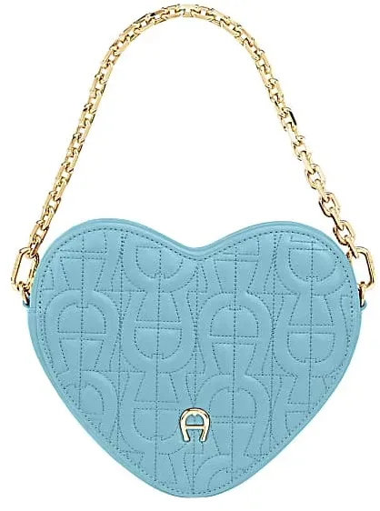 Aigner Heart Pouch Aquamarin Blue, gold