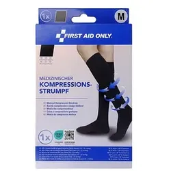 FIRST AID ONLY Kompressionsstrümpfe, geschlossene Spitze schwarz Größe M 1 St.