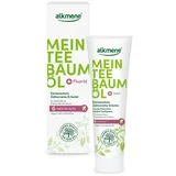 alkmene  alkmene Teebaumöl Kariesschutz Zahncreme Kräuter 100 ml mit 6fach Schutz - naturreines Teebaumöl, vegan & klimaneutral - Fluorid Zahnpasta für starke Zähne & gesundes Zahnfleisch