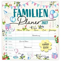 Trötsch Verlag Broschürenkalender Familienplaner 2027 Weiß