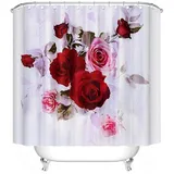 Bfrdollf Duschvorhang Blume 120x200 180x200 180x180 200x240 Textil Rosa Rose Bunt Pink Blau,100% Polyester,Shower Curtains Wasserdicht (200 x 240 cm,21)