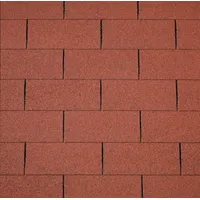 Easy Rechteck-Dachschindeln 80 x 33,6 cm Ziegelrot