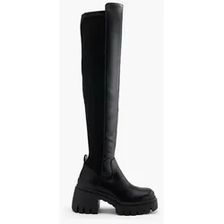 Overknee - Damen - schwarz