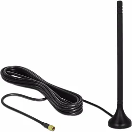 DeLock 12588 12588 LTE-Antenne 5 dBi 12,5 cm starr omnidirektional mit magnetischem Standfuss und Anschlusskabel RG-174 A/U 3