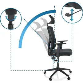HJH Office BRETON B Stoff / Netzstoff Schwarz