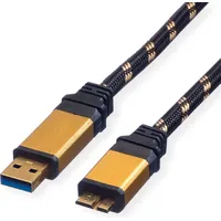 Roline GOLD USB 3.0 Kabel, USB A Stecker USB-Micro-B