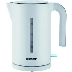 Wasserkocher 1,7l Kunststoff 2200W weiß Anzeige außen, mit Sieb