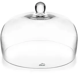 Lacor 61809 Abdeckung für Teller, schützt Lebensmittel, ideal zum Aufbewahren und Präsentieren von Lebensmitteln, Borosilikatglas, sehr robust, Ø 29 cm, Höhe: 15 cm, Kristall