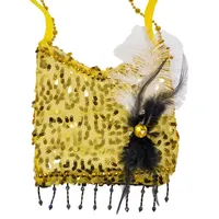 Das Kostümland Kostüm Charleston Pailletten Handtasche, Gold
