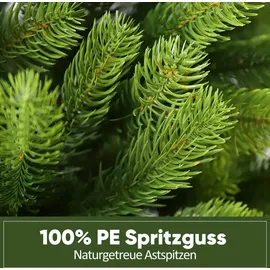 salcar 180 cm Künstlicher Tannenbaum Christbaum mit Metallständer Schnellaufbau, 100% PE Baumspitzen, Weihnachtsdekoration