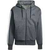adidas Essentials 3-Streifen Kapuzensweatjacke Herren Schwarz M