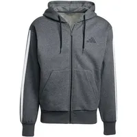 adidas Essentials 3-Streifen Kapuzensweatjacke Herren Schwarz M