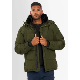 Alessandro Salvarini "ASEzkimo", Herren, Gr. XL, schwarz olive, Obermaterial: 100% Polyester. Innenseite: 100% Polyester. Futter: 100% Polyester. Fellimitat: 100% Polyester, Jacken Winterjacke, mit warmen Teddyfell