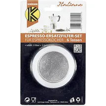 Krüger Permanent-Kaffeefilter für Espressokocher 6 Tassen 1 Set