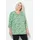 Ulla Popken Damen große Größen Übergrößen Plus Size Shirt, Blüten, A-Linie, Rundhals, 3/4-Arm apfelgrün 54+ 835699428-54+ - 54-56