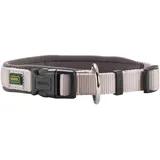 Hunter Neopren Vario Plus Halsung, Hundehalsband, Nylon, mit Neopren gepolstert, 30/1,5 (XS-S), grau