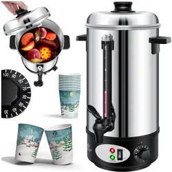 KESSER® Glühweinkessel Edelstahl Glühweinkocher Glühweinautomat Heißgetränkeautomat Wasserkocher Heißwasserspender Kocher Einkochautomat