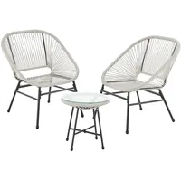 Svita TULUM Balkonmöbel-Set 3-tlg. weiß