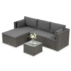 beautysofa SEVILLA Loungeset dunkelgrau