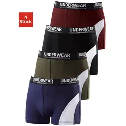Boxer AUTHENTIC LE JOGGER "Boxershorts für Jungen", Kinder, Gr. 134/140, bunt, Jersey, Obermaterial: 95% Baumwolle, 5% Elasthan, unifarben, körpernah, Unterhosen, cooler Look durch weißen Einsatz