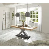 Mäusbacher Komfort 2.0 Esstisch ausziehbar Elene 180x90x76 Graphit/Asteiche 13982-180 - Grau