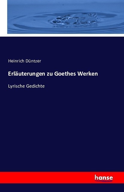 Erläuterungen Zu Goethes Werken - Heinrich Düntzer  Kartoniert (TB)
