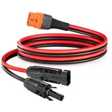 ELFCULB 10AWG Solarkabel (5,31mm2) Kompatibel mit EcoFlow Bluetti, Solar-Steckverbinder Solarpanel Adapterkabel für tragbare Powerstation(1m)