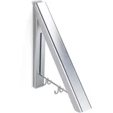2PCS Klappbar Wand Kleiderlüfter, Garderobenhaken Wand, Kleiderhaken Wandmontage Kleiderstände Aluminium Kleiderstange mit Edelstahl Kleiderstange zum Organisation der Wäscherei und Aufbewahrung
