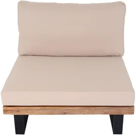 Mendler HWC-H54 Loungesessel hellbraun/beige
