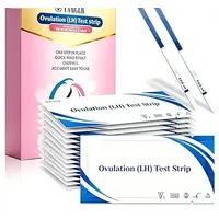 50 Stück Ovulation Test Streifen, Ovaluationstests Streifen, Frauen Eisprung Test, Zuverlässige Früherkennung, 25 miu/ml Sensitive, Schnelle und Leicht Abzulesen Ergebnisse(blau)