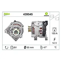Valeo 439545 Generator Generator-Ladestrom: 150A, Spannung: 14V