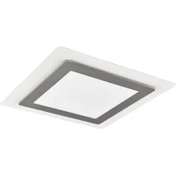 LED-Deckenfarbe Morgan in Weiß/Nickel max. 46 Watt