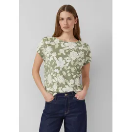 s.Oliver Fließendes Jersey-Shirt Olive/Creme 48