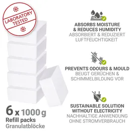 Wenko Raumentfeuchter Nachfüllpack 6 x 1 kg
