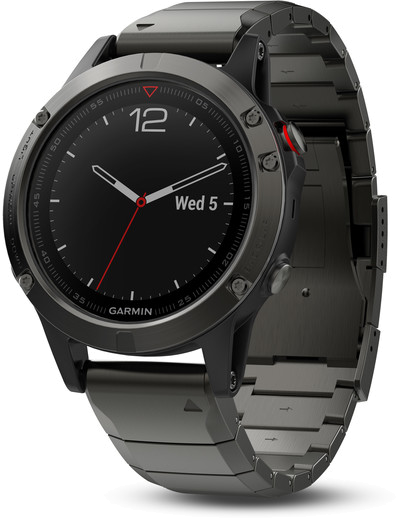  Fenix 5 saphirglas grau mit Metallarmband 