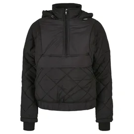 URBAN CLASSICS Oversized Diamond Quilted Pull Over Jacke Black S